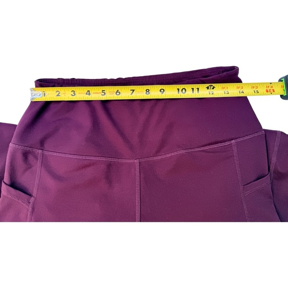 Gaiam Black Leggings Large Yoga Om Hi-Rise Sz L Moisture Wicking Pockets - Picture 3 of 5